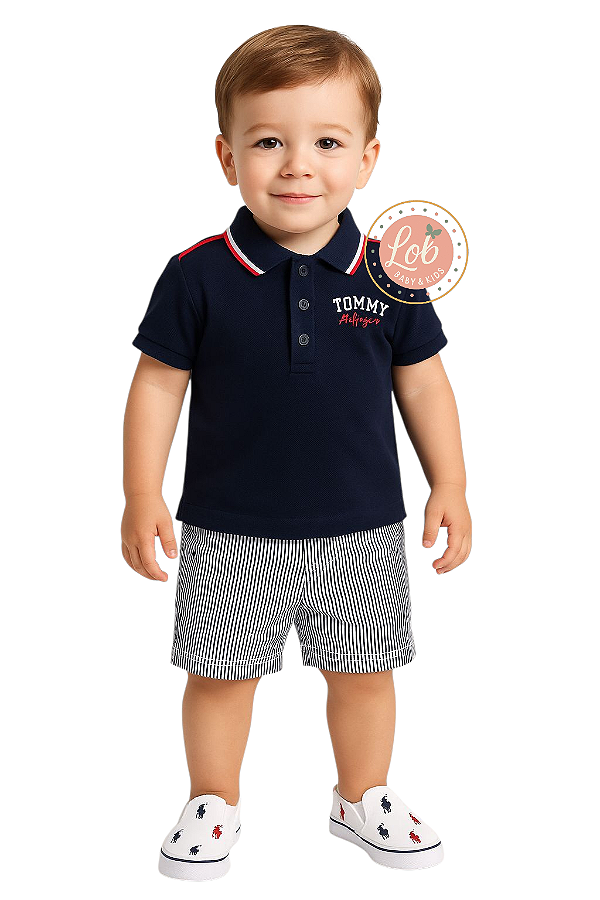 Conjunto Baby Polo Tommy Hilfiger