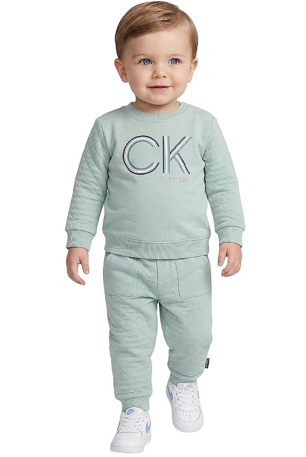 Conjunto em Moletom Baby Calvin Klein