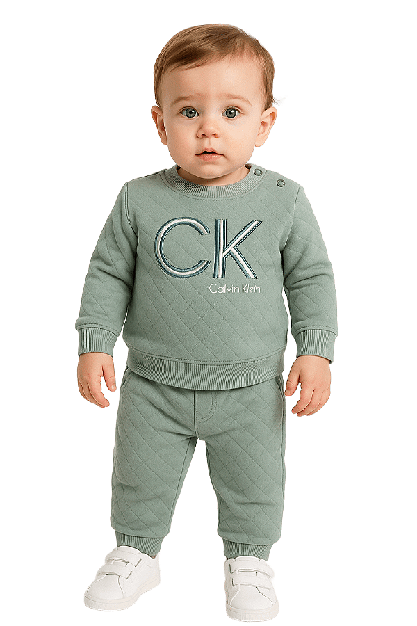 Conjunto em Moletom Baby Calvin Klein