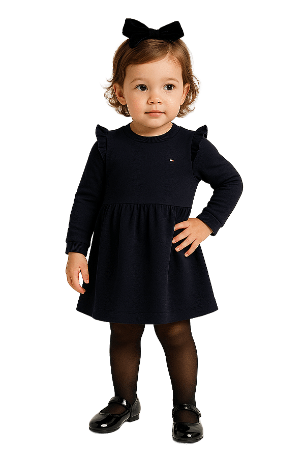 Vestido Bebe em Moletinho Tommy Hilfiger