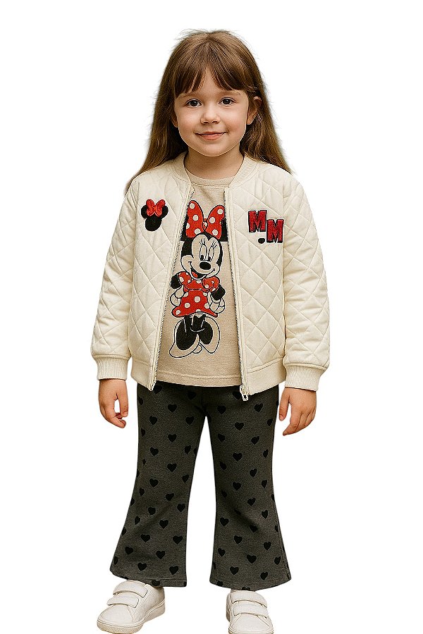 Conjunto 3 peças Minnie Mouse Disney Junior