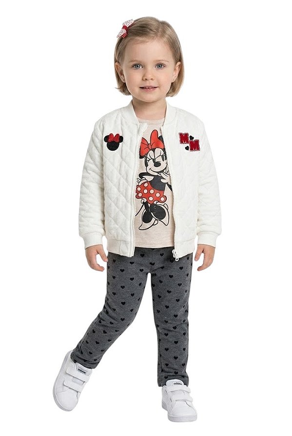 Conjunto 3 peças Minnie Mouse Disney Junior