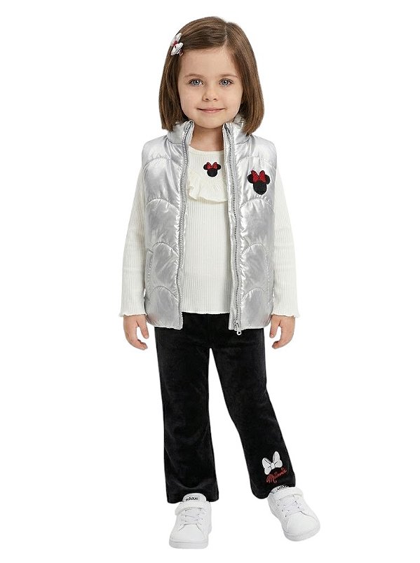 Conjunto 3 peças Minnie Mouse Disney Junior