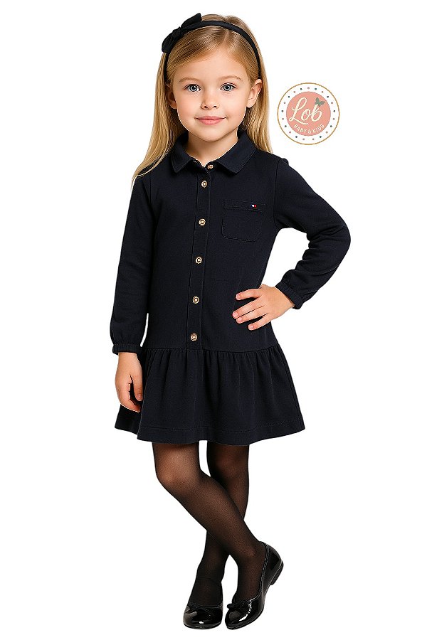 Vestido Infantil  Moletinho Tommy Hilfiger