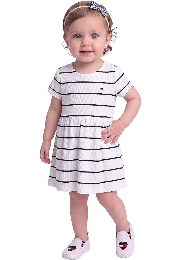 Vestido Bebe Tommy Hilfiger listrado