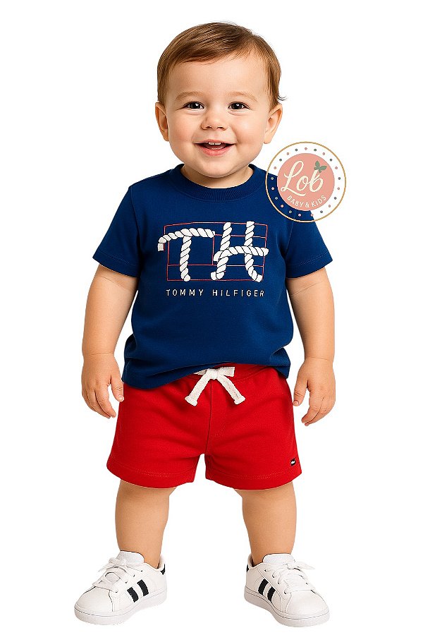 Conjunto – Tommy Hilfiger Bebê Camiseta + Shorts
