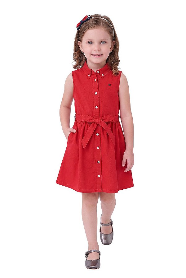 Vestido Infantil Tommy Hilfiger Vermelho