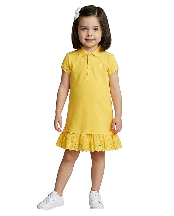 Vestido Polo Ralph Lauren Infantil – Amarelo