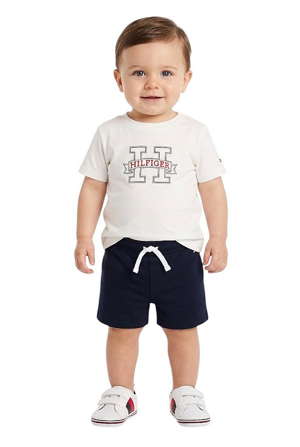 Conjunto Bebê Tommy Hilfiger Camiseta e Shorts