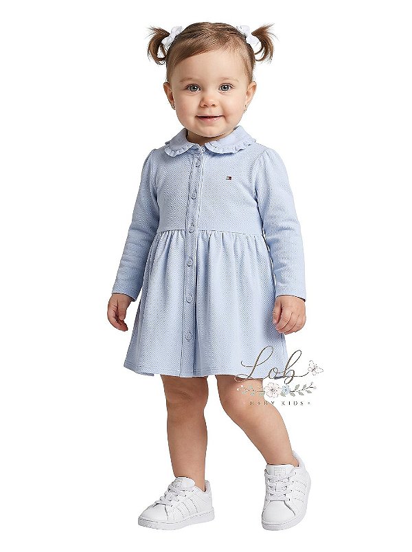 Vestido Bebê Tommy Hilfiger em Malha Piquet