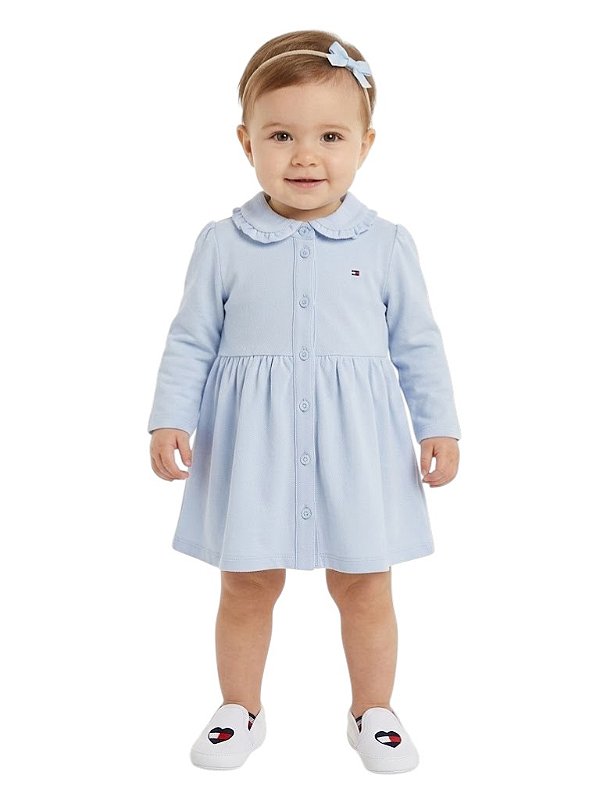 Vestido Bebê Tommy Hilfiger em Malha Piquet