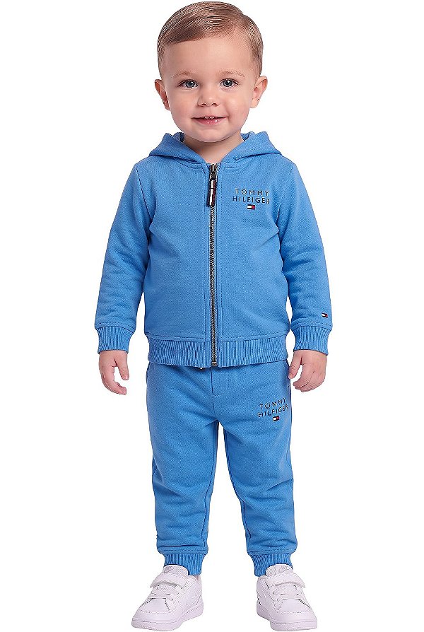 Conjunto Bebe Tommy Hilfiger – Moletom com Capuz azul