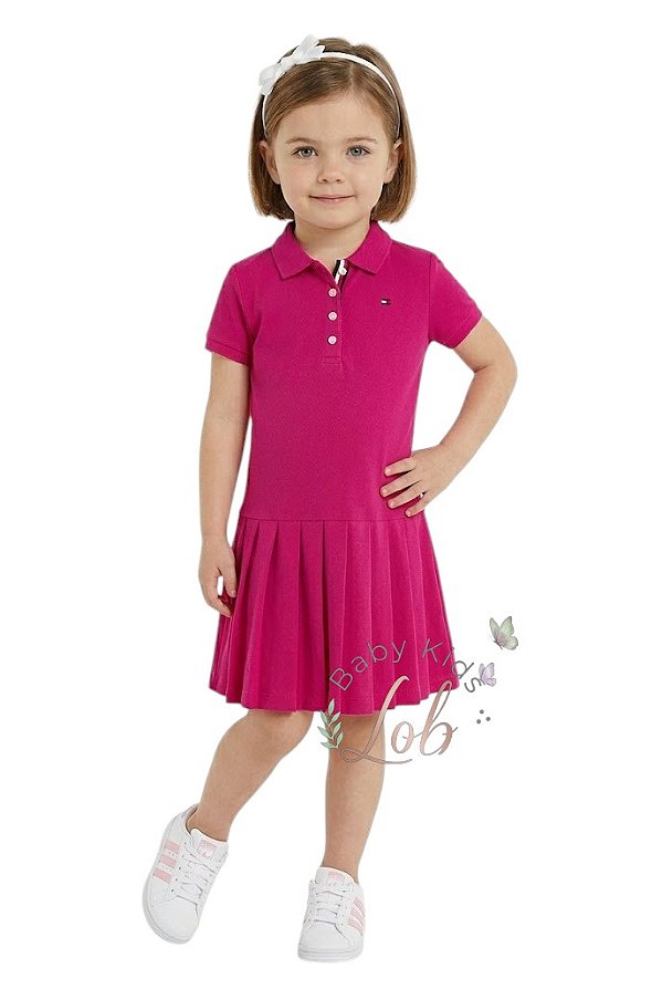 DUPLICADO - Vestido Kids Gola Polo Tommy Hilfiger