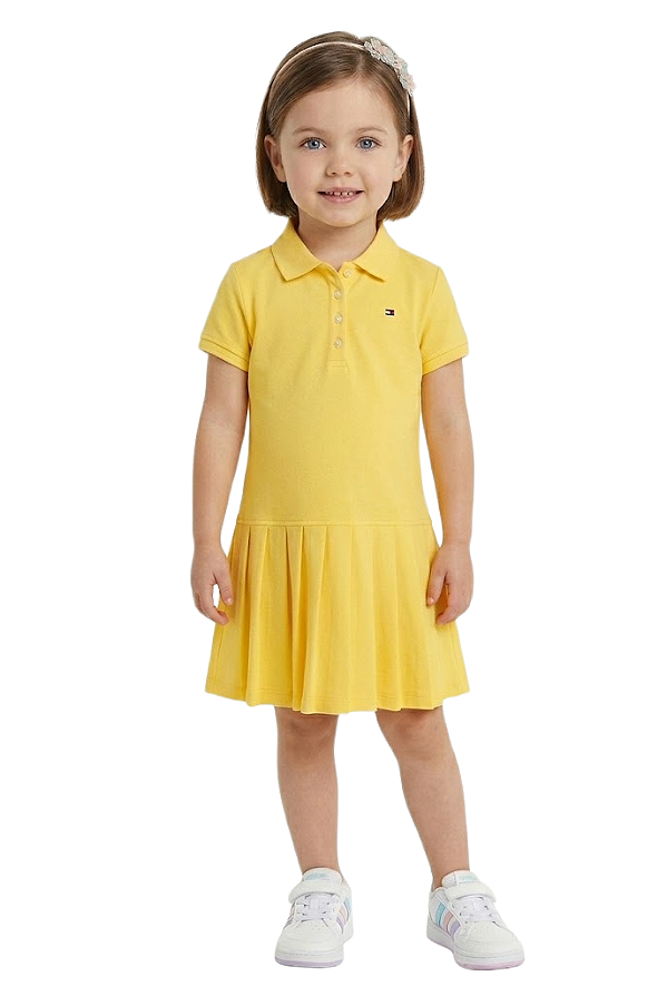 Vestido Infantil Tommy Hilfiger Polo - Amarelo