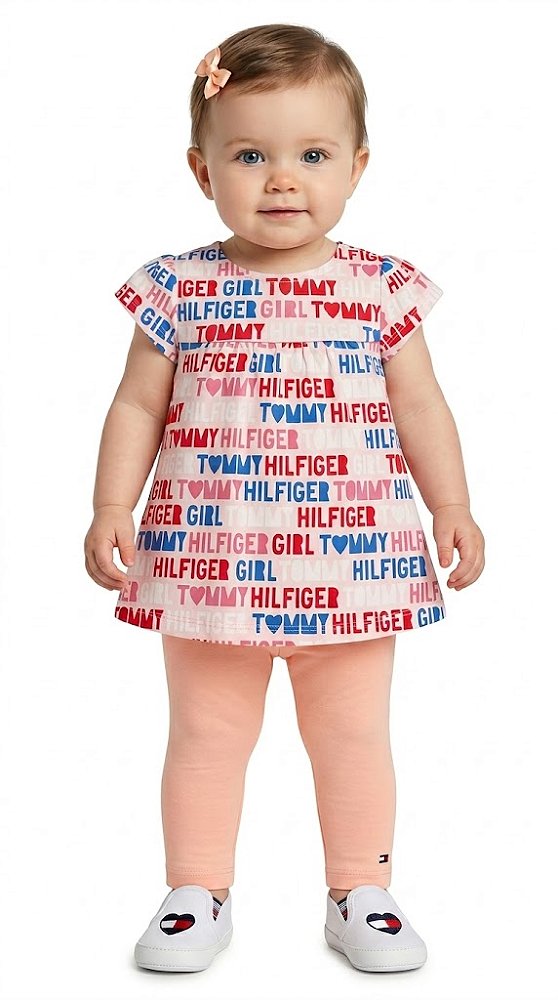 Legging Bebê Tommy Hilfiger Rose