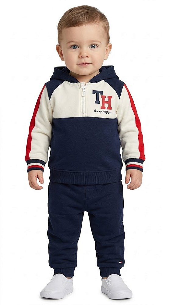 Conjunto Bebê Tommy Hilfiger – Moletom com Capuz