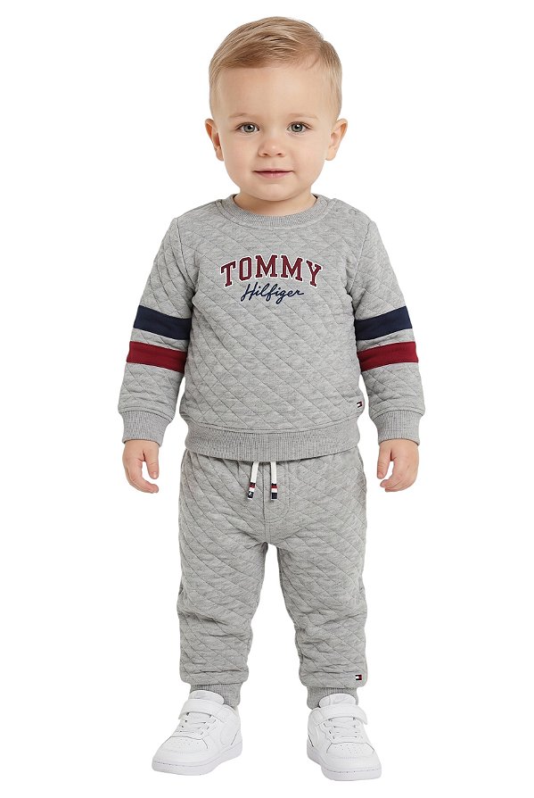 Conjunto Bebê Tommy Hilfiger Moletom Metalassado