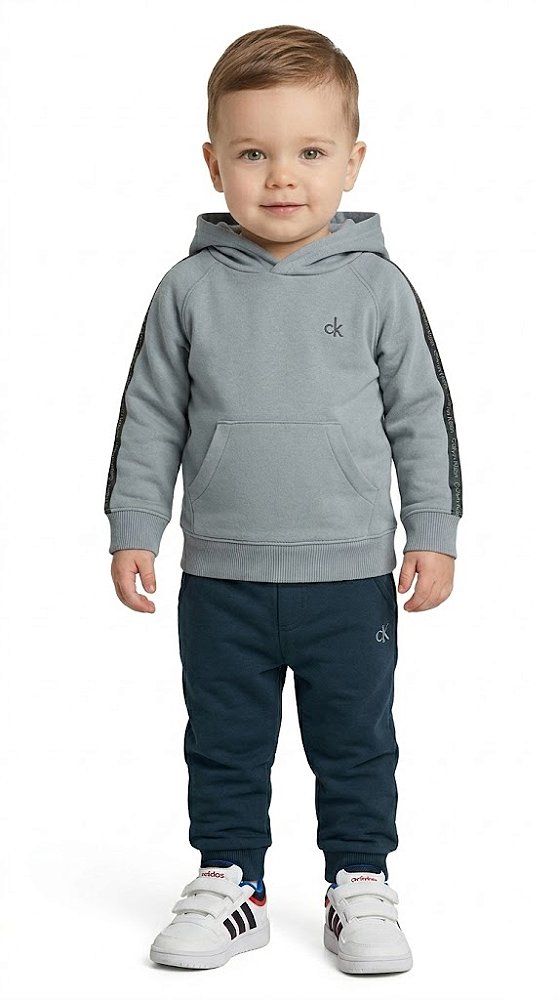Conjunto Bebê Calvin Klein Calvin Klein Cinza/Verde