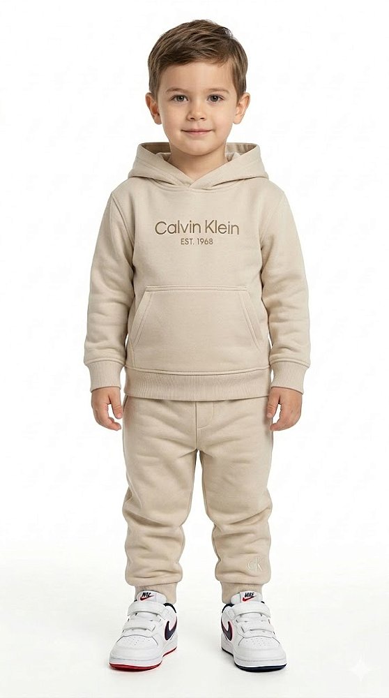Conjunto Infantil Calvin Klein Moletom com Fleece