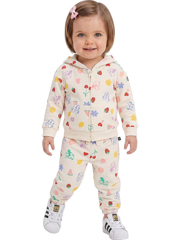Conjunto Bebê GAP Moletom Estampa Minnie