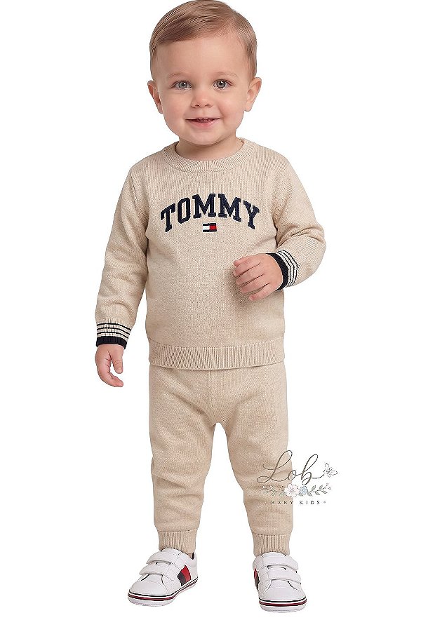 Conjunto Bebê Tommy Hilfiger em Tricô de Linha