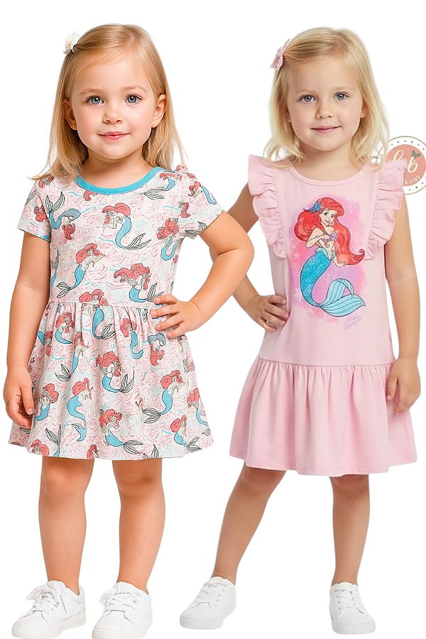 Kit Vestido em malha Arile Disney