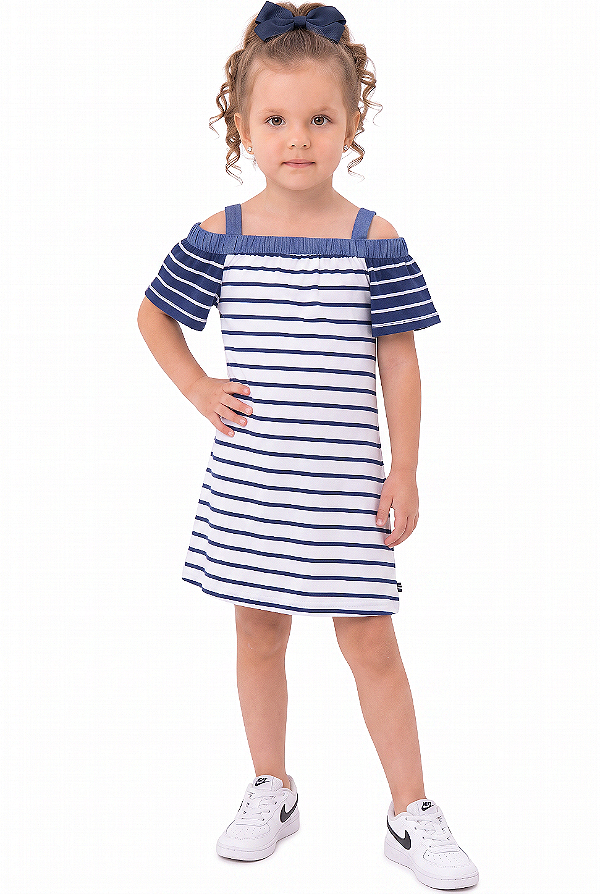 Vestido Infantil Nautica Listrado