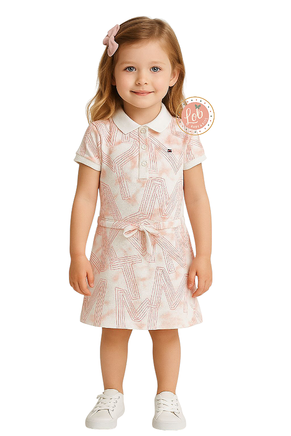 Vestido Kids Gola Polo Tommy Hilfiger