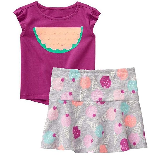 Conjunto Gymboree com saia