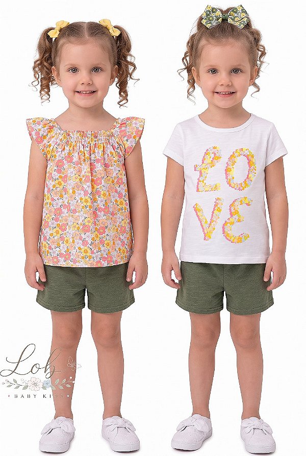 Conjunto Infantil Carter’s 3 Peças Floral Love