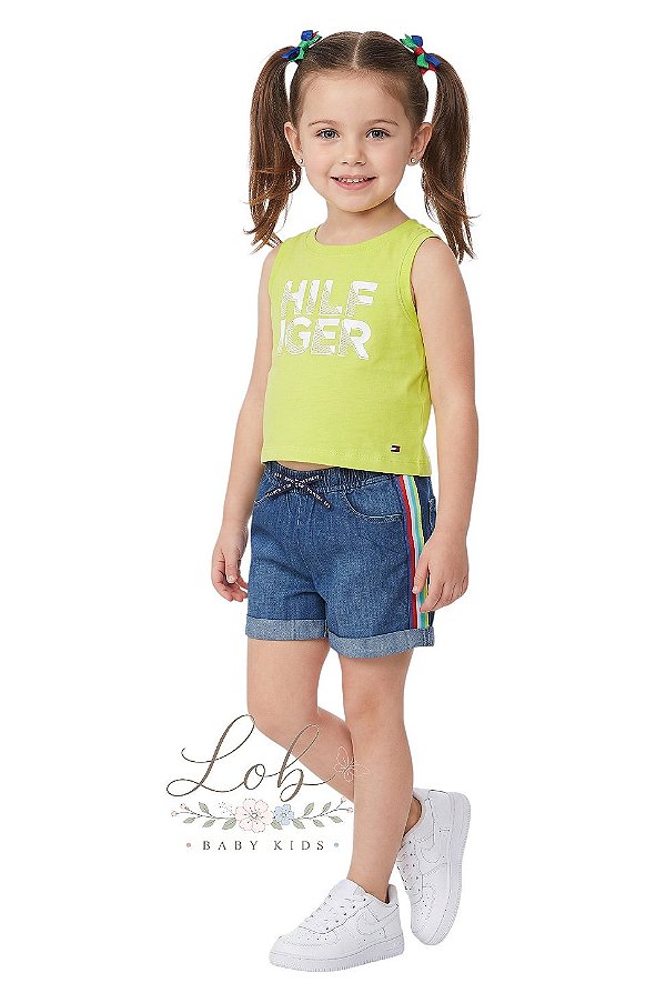Conjunto Infantil Tommy Hilfiger – Regata + Shorts Jeans Liocel
