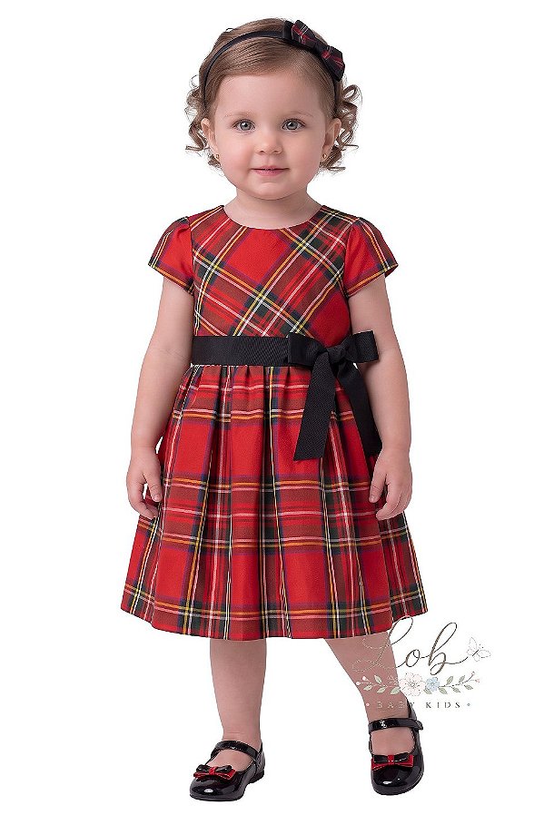 Vestido Bebê Polo Ralph Lauren Festa Xadrez