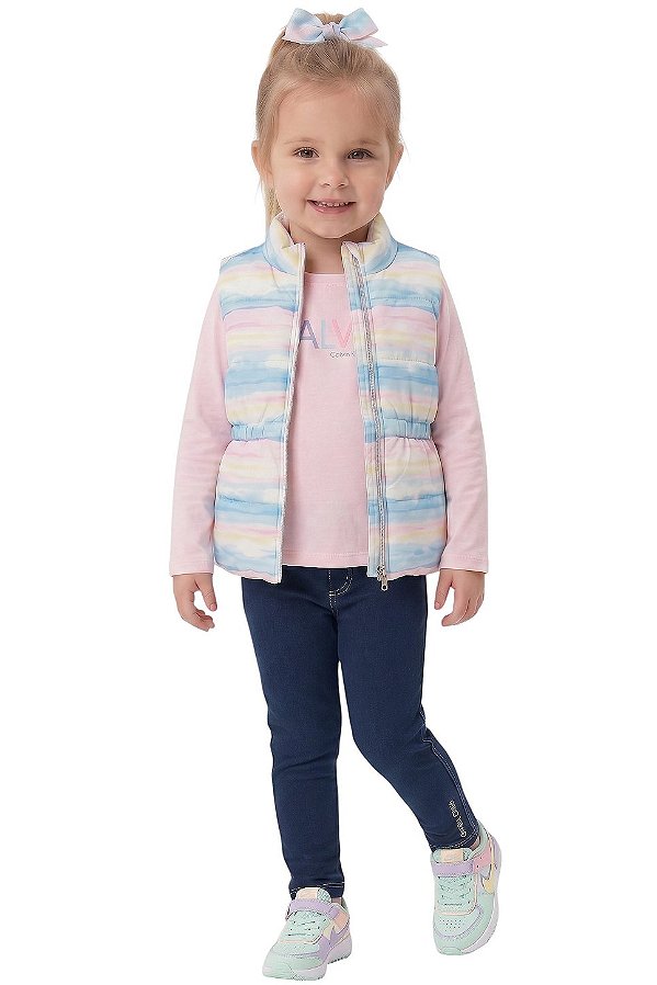Conjunto Kids 3 Peças Colete Calvin Klein
