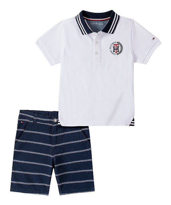 Conjunto Infantil com Polo Tommy Hilfiger