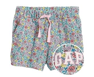 Shorts floral em Moletom Gap