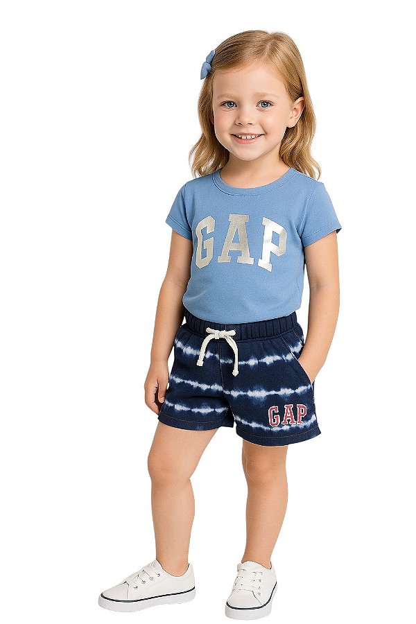 Shorts moletom logo Gap