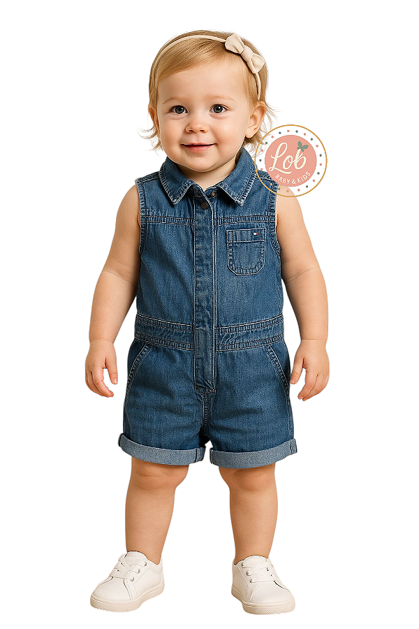 Macacão jeans sem mangas Tommy Hilfiger