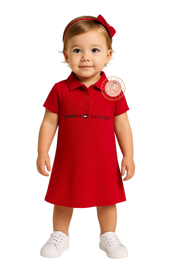 Vestido gola polo Tommy Hilfiger