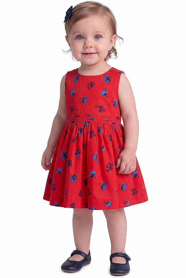 Vestido Floral Bebe Tommy Hilfiger