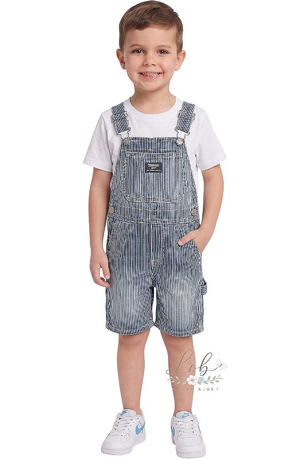 Jardineira Jeans Infantil OshKosh Listrada