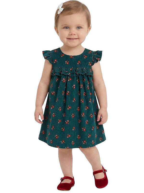 Vestido Carters bebe Cotelê Floral