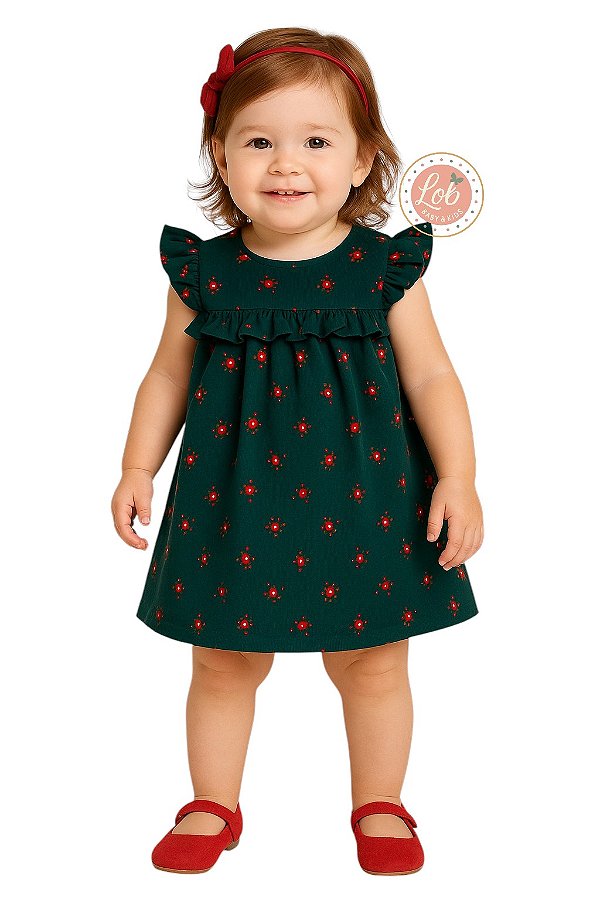 Vestido Carters bebe  Cotelê Floral