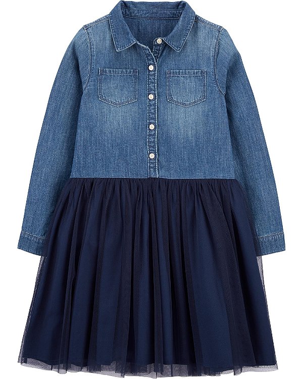 Vestido Oshkosh  Jeans e Tule