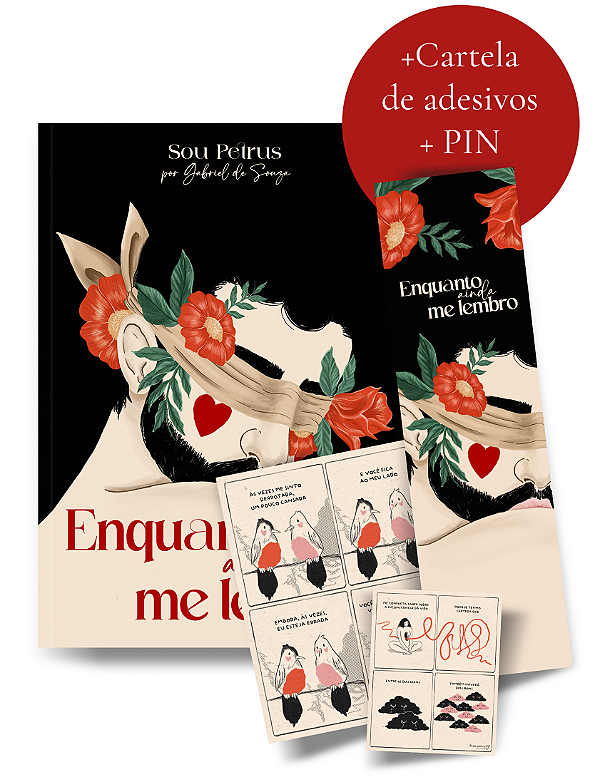 [Pré-Venda] Enquanto ainda me lembro (Livro Impresso + Marca Páginas + Cartão Postal + Imã de Geladeira + PIN + Cartela de Adesivos)