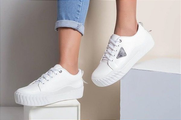 Tênis Prada Branco - Manu Botas