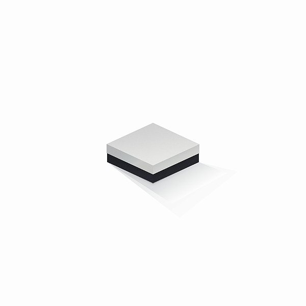 Caixa de presente | Quadrada F Card Branco-Preto 10,5x10,5x4,0