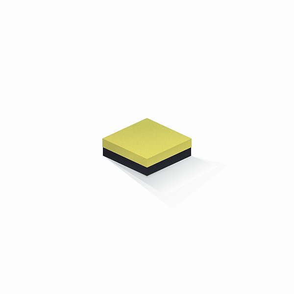 Caixa de presente | Quadrada F Card Canário-Preto 10,5x10,5x4,0