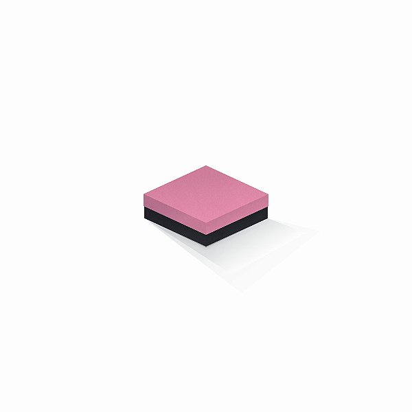 Caixa de presente | Quadrada F Card Rosa-Preto 10,5x10,5x4,0