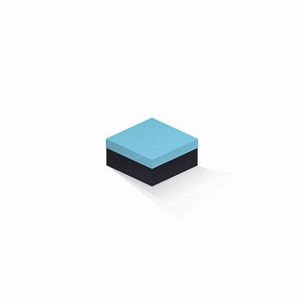 Caixa de presente | Quadrada F Card Azul-Preto 10,5x10,5x6,0