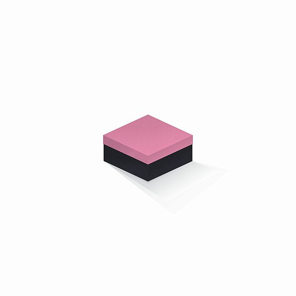 Caixa de presente | Quadrada F Card Rosa-Preto 10,5x10,5x6,0
